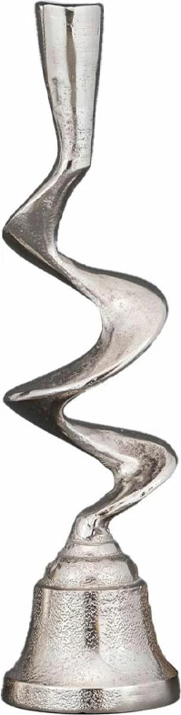 Mbajtëse qirinjsh FLAMME, alumin, ngjyrë argjendi, 11.5x11.5x45cm