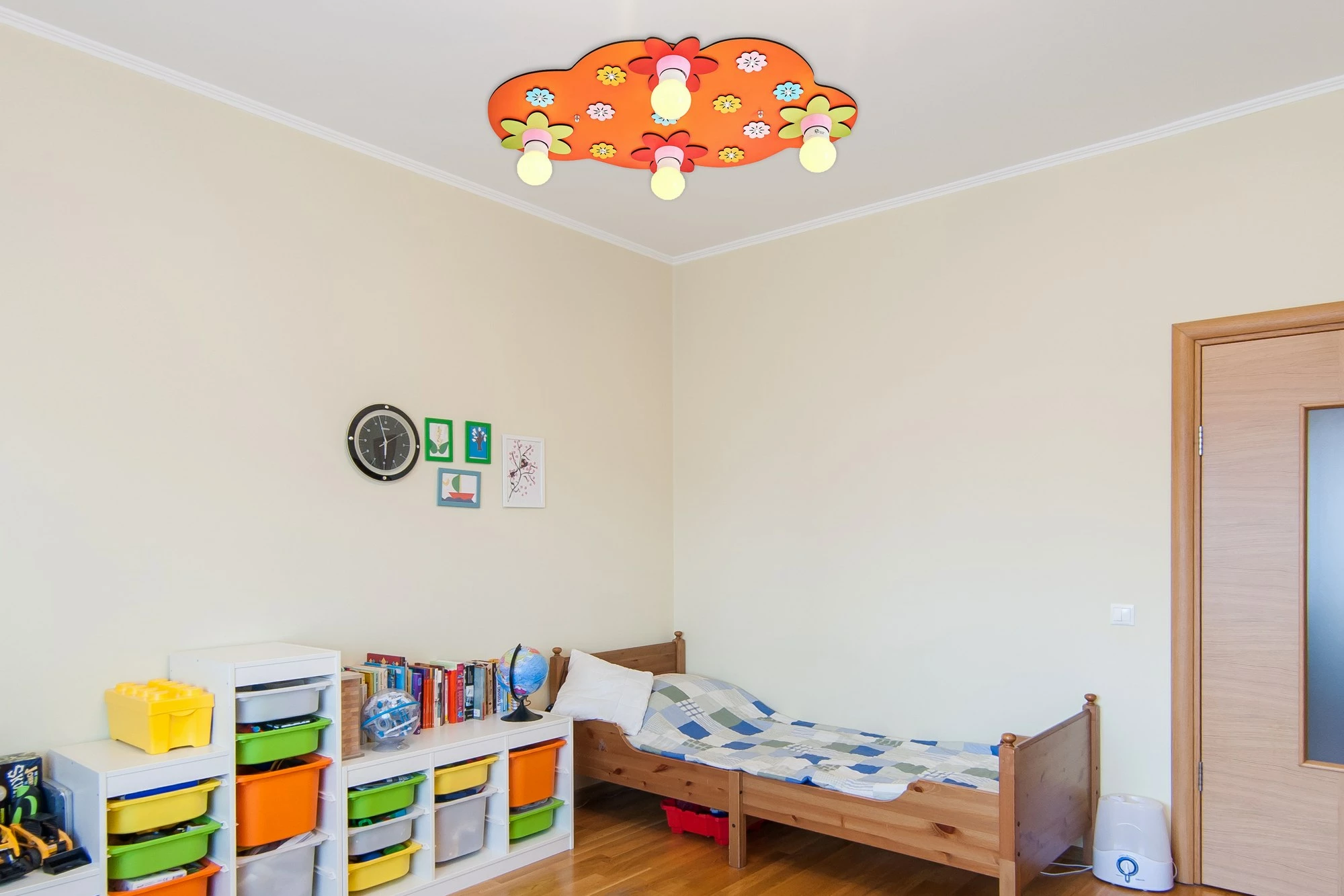 Llambë tavani Opviq, trup druri, ngjyrë portokalli, L1540