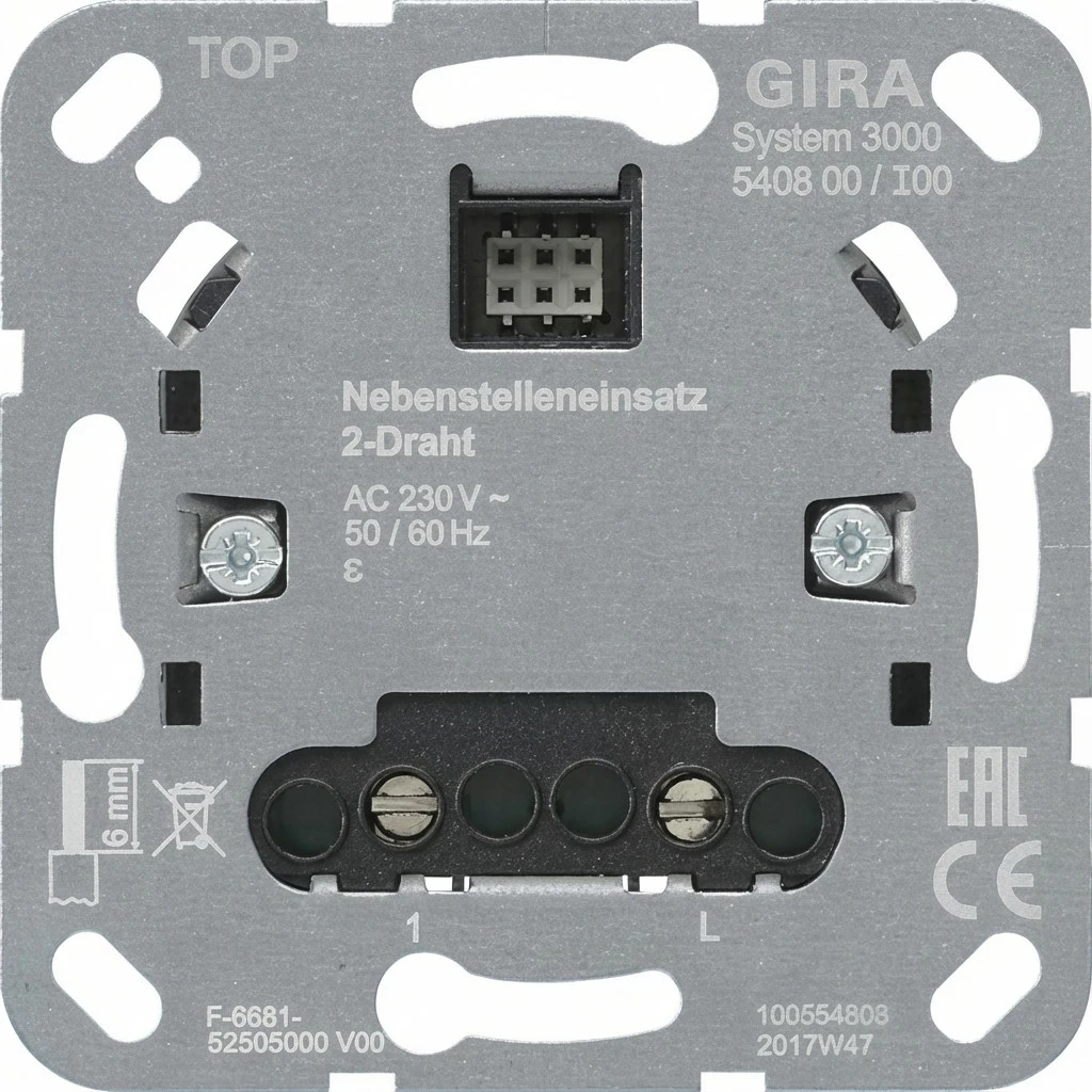 Modul shtesë kontrolli Gira System 3000 540800, 2-tela, 230V
