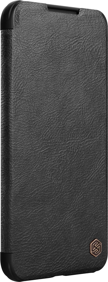 Mbështjellës Nillkin Qin Leather Pro Case për Samsung Galaxy S22+, me kapak dhe mbrojtës kamere, i zi