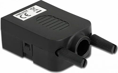 Adapter terminal blloku DeLOCK 66257, Sub-D 9 në bllok terminal 10-pin, i zi
