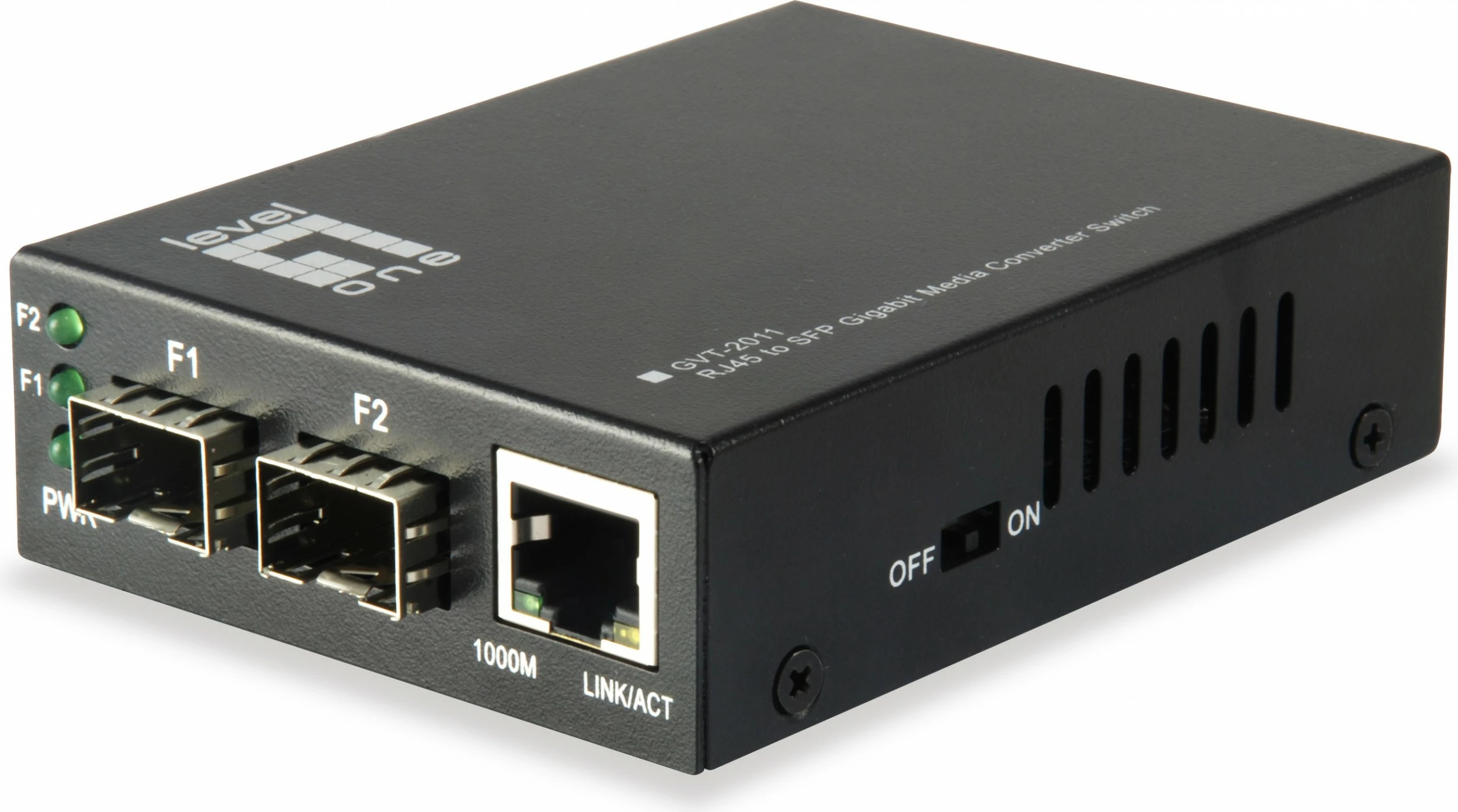 Konvertues media LevelOne GVT-2011, 2 x SFP, 1 x RJ45, Gigabit Ethernet