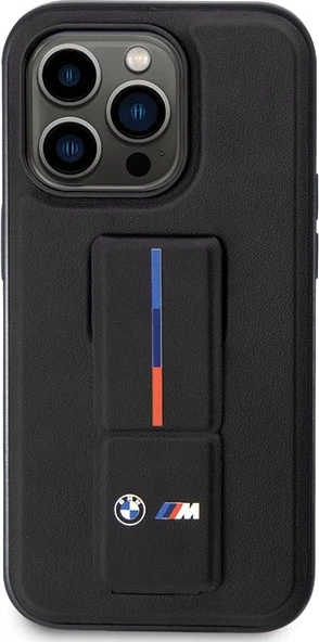 Mbështjellës BMW BMHCP14X22GSLK Grip Stand Hot Stamp për iPhone 14 Pro Max 6.7", hardcase, black/black