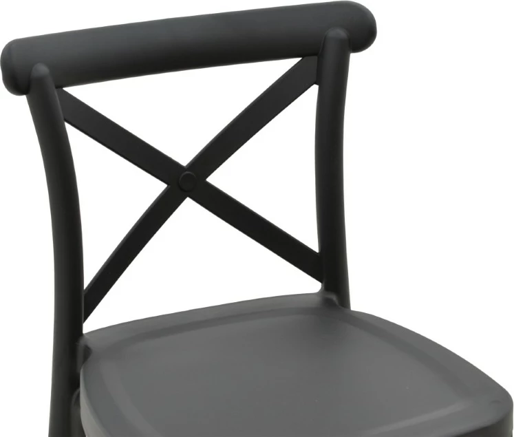 Karrige për bar Crossie pp e zezë 44x44x113cm