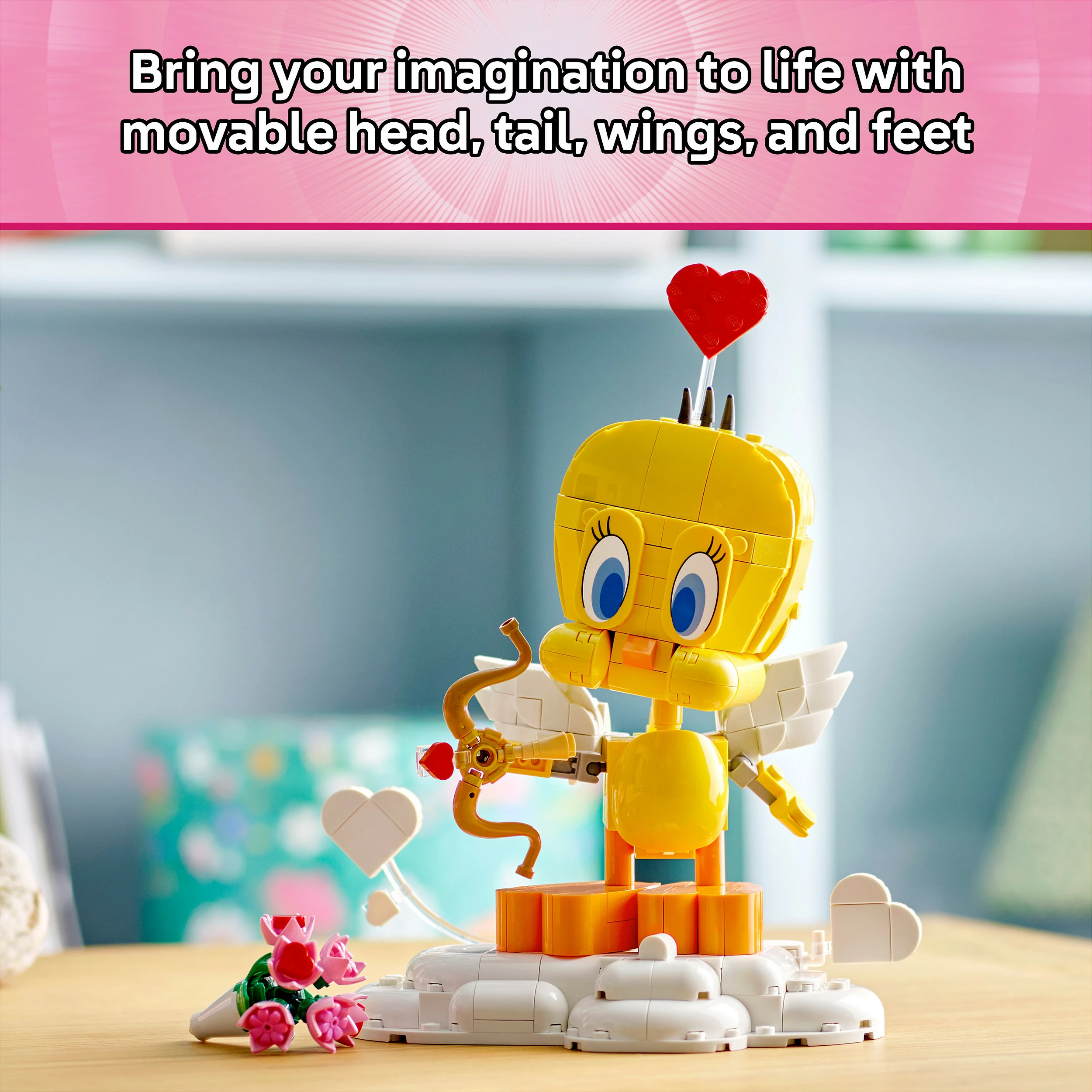 Set ndërtimi LEGO Iconic Sweetheart Tweety Bird 40824, 412 pjesë, 12+, shumëngjyrësh