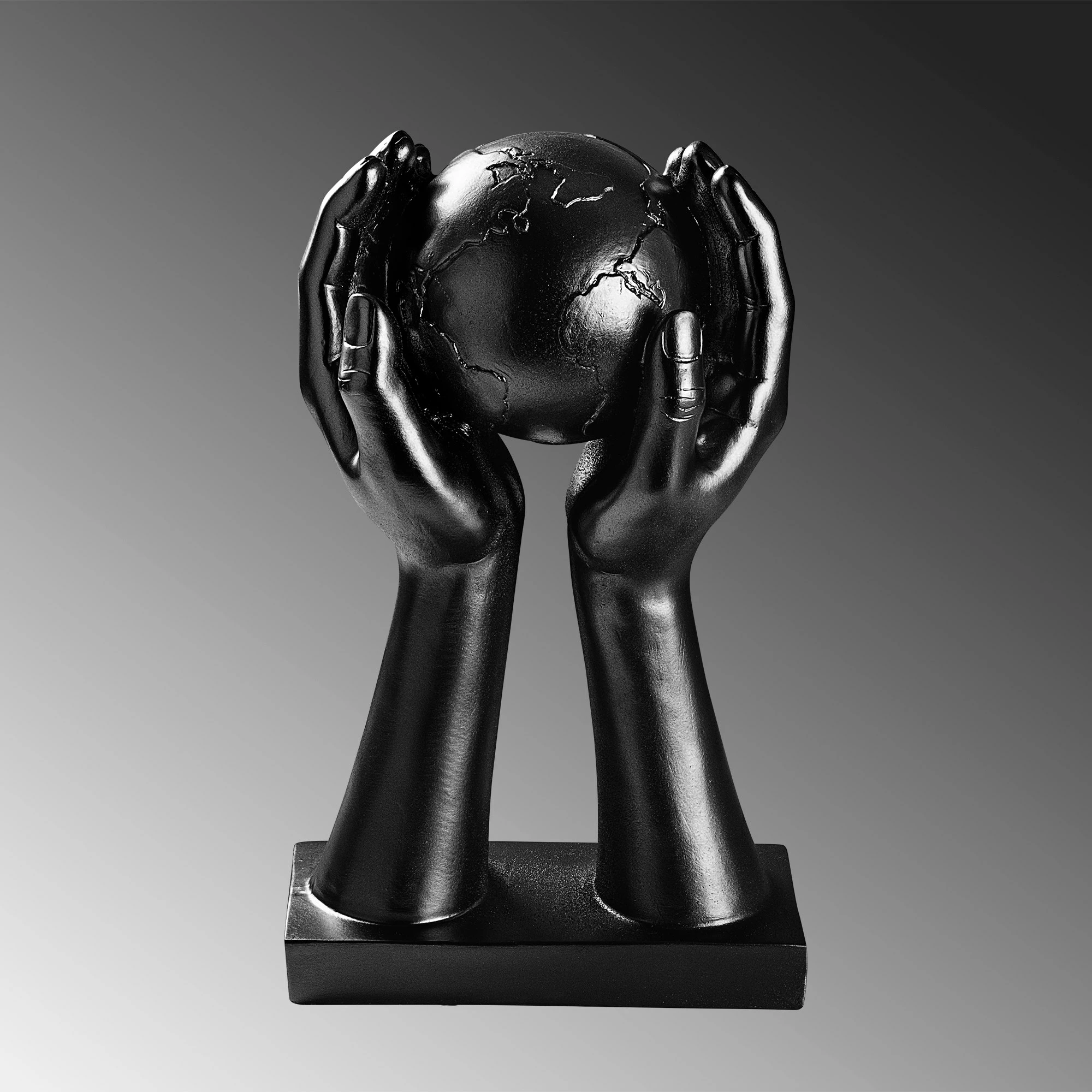 Objekt dekorativ Aberto Design, Global, i zi, 18x30x9cm