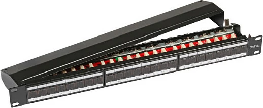 Patch panel EFB Elektronik 24xRJ45 Cat6A STP, 19" 1U, i zi