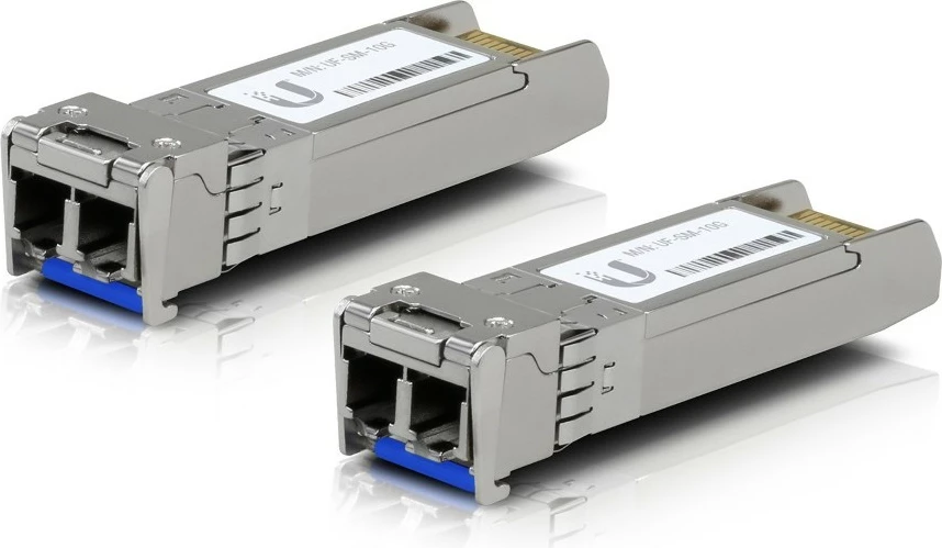 Modul optik Ubiquiti UACC-OM-SM-10G-D-2, 10000 Mbit/s, SFP+, LC, 10000 m, argjendtë