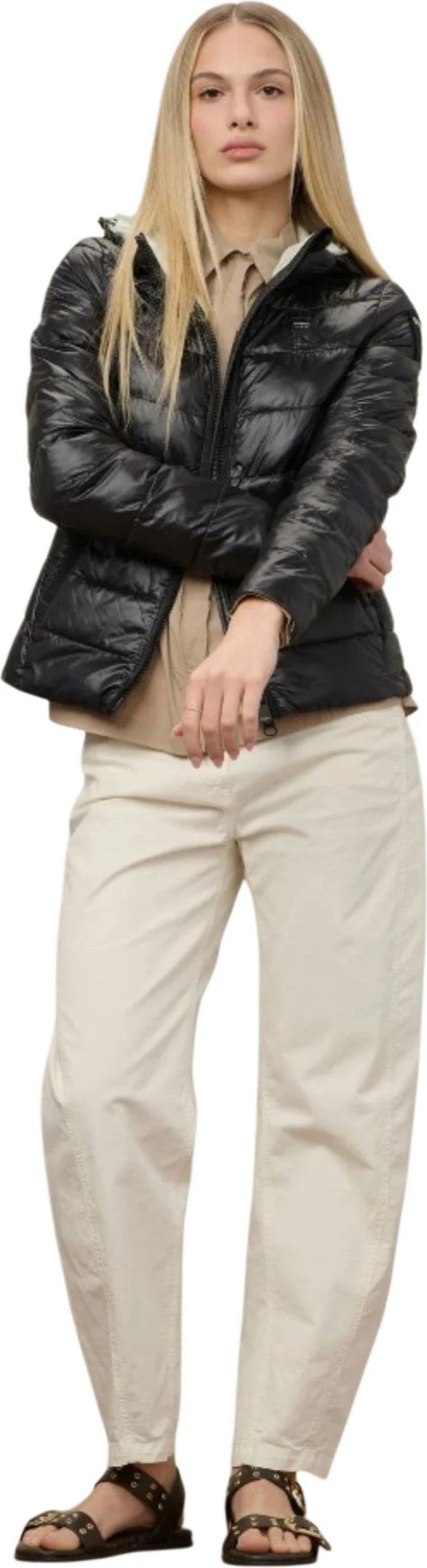 Jakne për femra Blauer CAROLL 26WBLDC02070, e zezë-bezhë [Madhësia: XS]