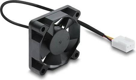 Ventilator për kasë DeLOCK 35x35x10mm, 12V, 3-pin, 11000 RPM, i zi
