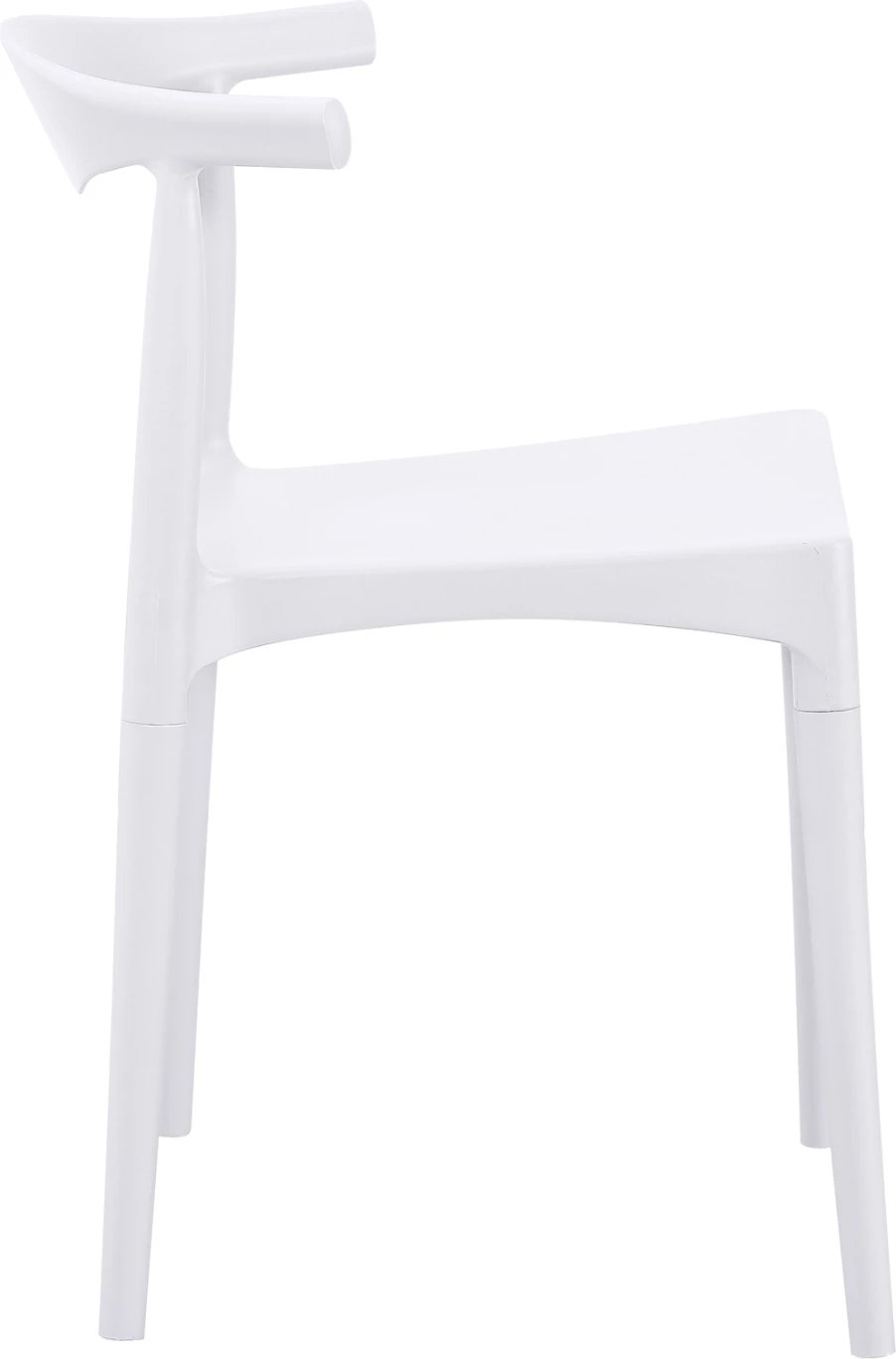 Karrige për jashtë ALOR FH6624.01, polipropilen e bardhë, set prej 4 copë, 47x55x74.5cm