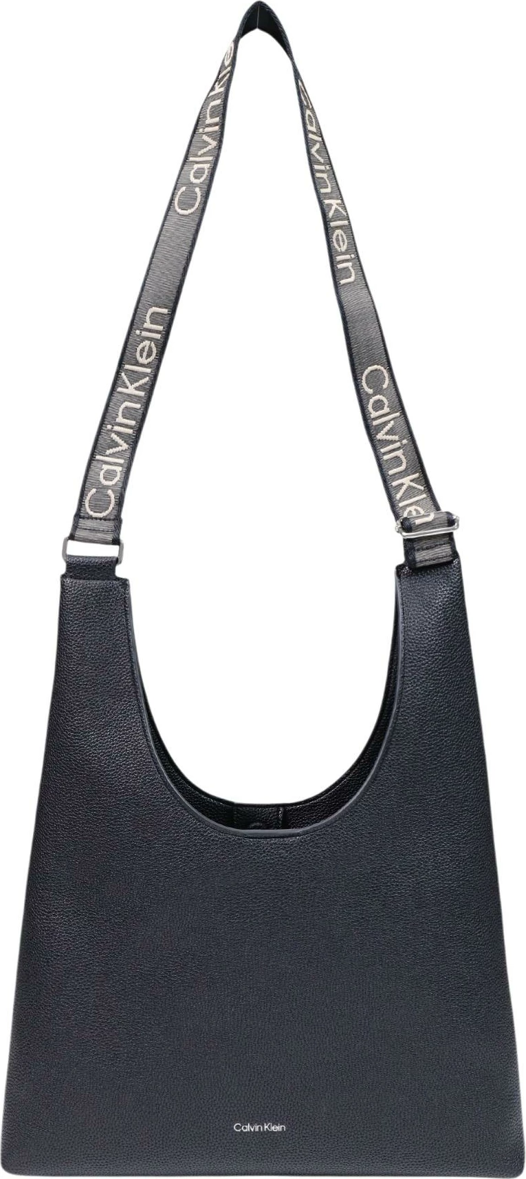 Çantë krahu Calvin Klein WEBBING ADJ STRAP LARGE SHOULDER LV04F3643G, e zezë