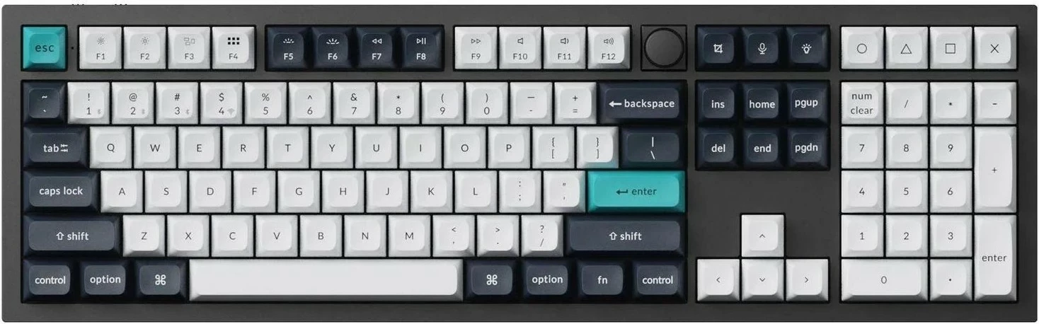 Tastierë mekanike Keychron Q6 Max, full size, Banana Switch, RGB, wireless/wired, Carbon Black