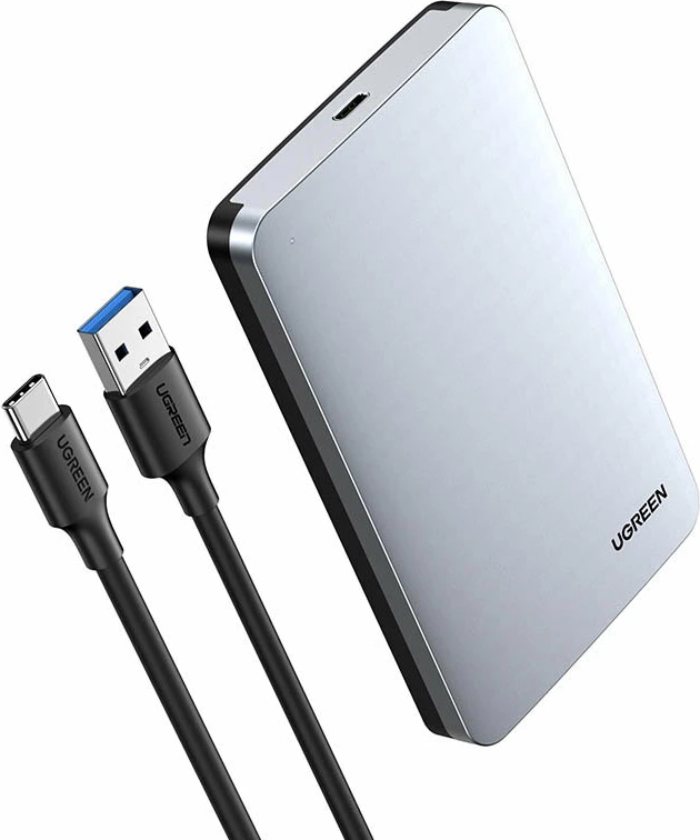 Kasë Ugreen CM300 70498 për hard disk 2.5'' SATA 3.0, USB-C/USB-A, 0.5m, Gri