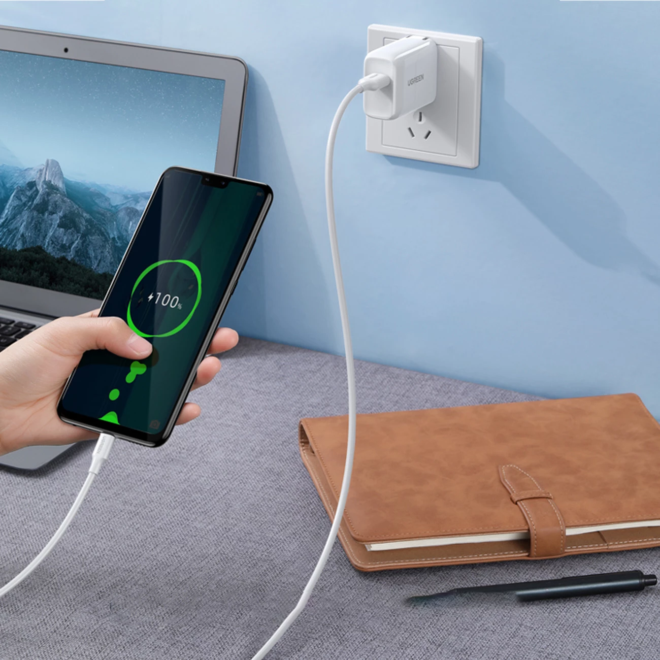 Kabllo Ugreen US289 60143, micro USB / USB-A, 2m, e bardhë