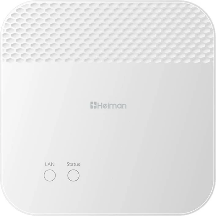 Gateway smart Heiman HS6GW, Zigbee 3.0/Wi-Fi, Tuya Smart Life, Bardhë