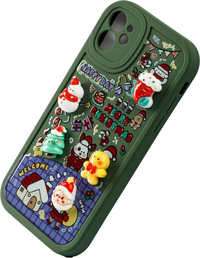 Fotroll për telefon TECH TIME Christmas Edition Deep Green (IP14PROMAX)