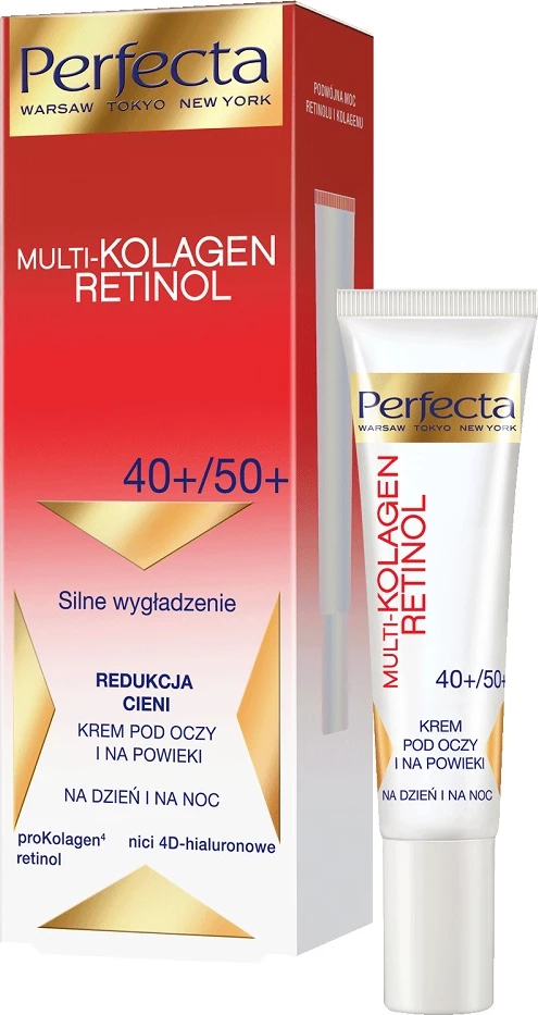 Krem për sy dhe qepallë për femra Perfecta Multikolagen Retinol 40+/50+, 15ml