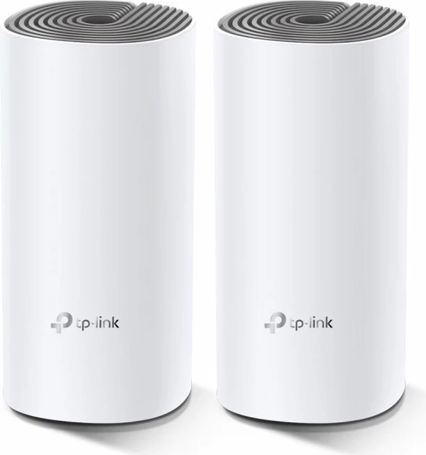 Sistem Mesh Wi‑Fi TP-LINK Deco E4, dual-band AC1200 (deri 1167 Mbps), mbulim deri 260 m², e bardhë, paketë 2 copë