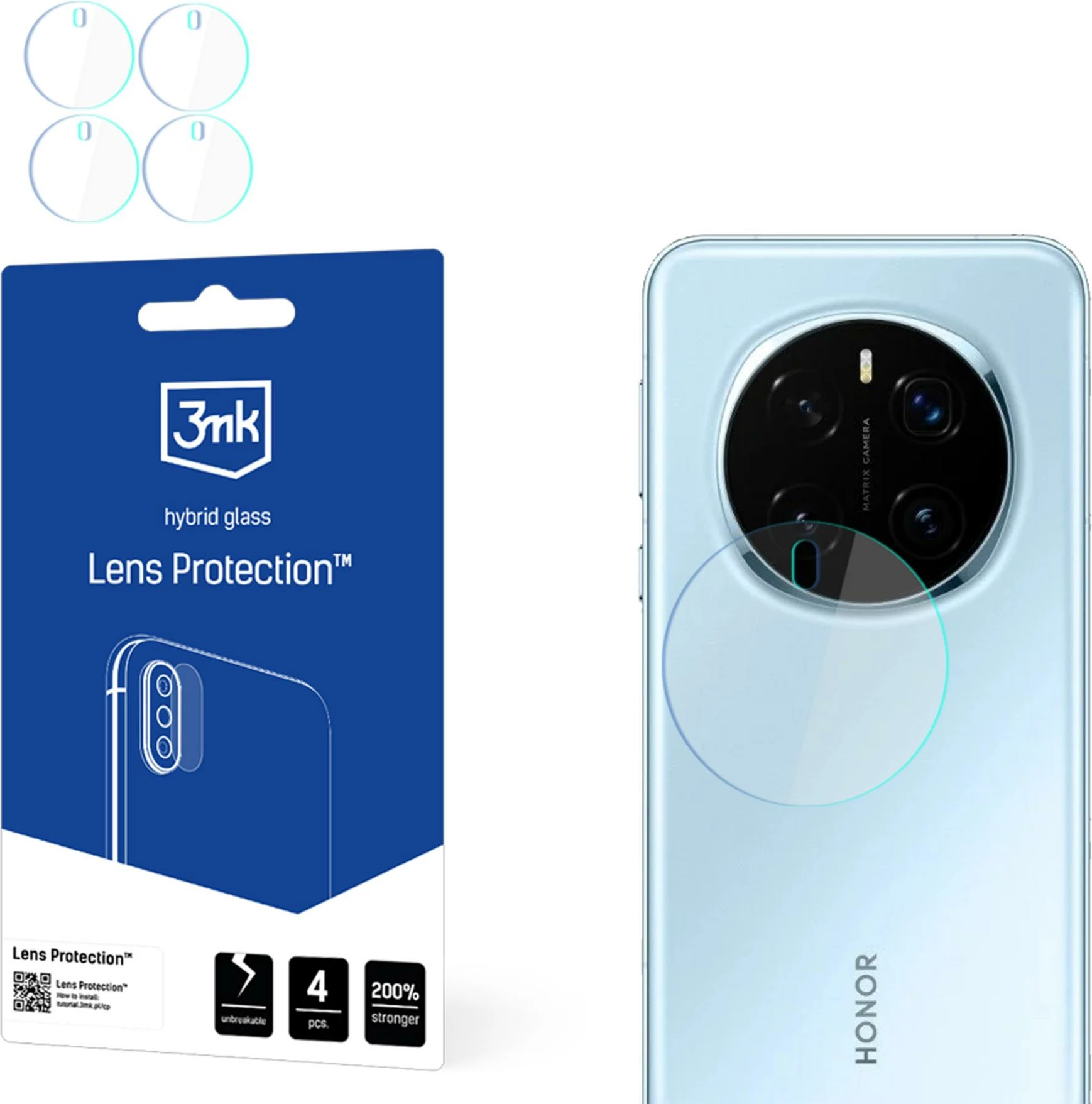 Mbrojtës xhami për kamerë, 3mk Protection, për Honor Magic 7, set