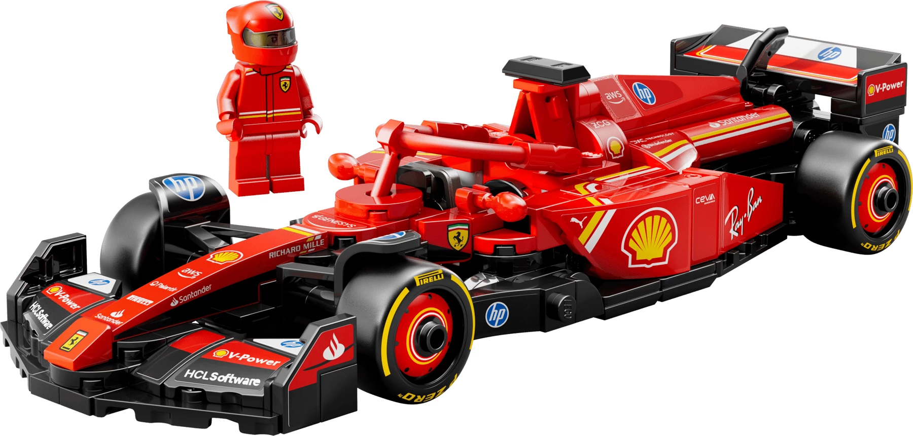 Set ndërtimi LEGO Speed Champions Ferrari SF-24 F1 Race Car 77242, 275 pjesë, e kuqe
