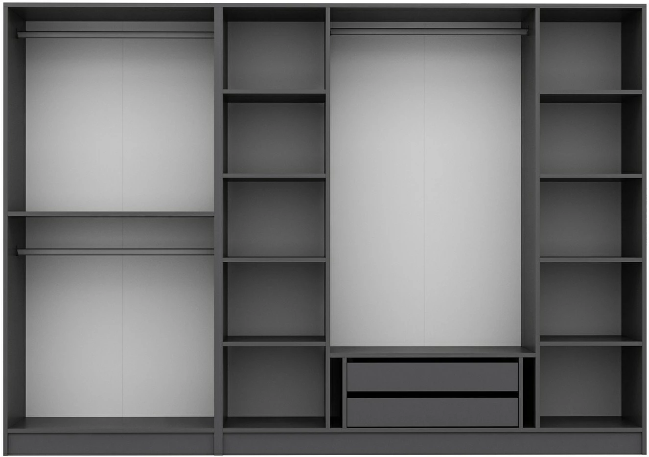 Dollap për dhomë gjumi, ngjyrë antracit, Skye Decor Kale Plus - 7776