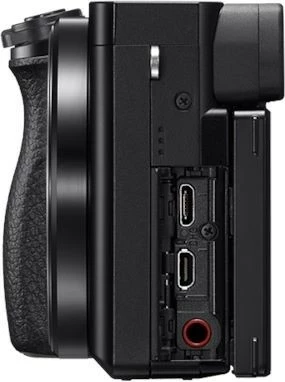 Kamerë pa pasqyrë Sony Alpha ILCE-6100 me objektiv SELP 16-50mm, e zezë