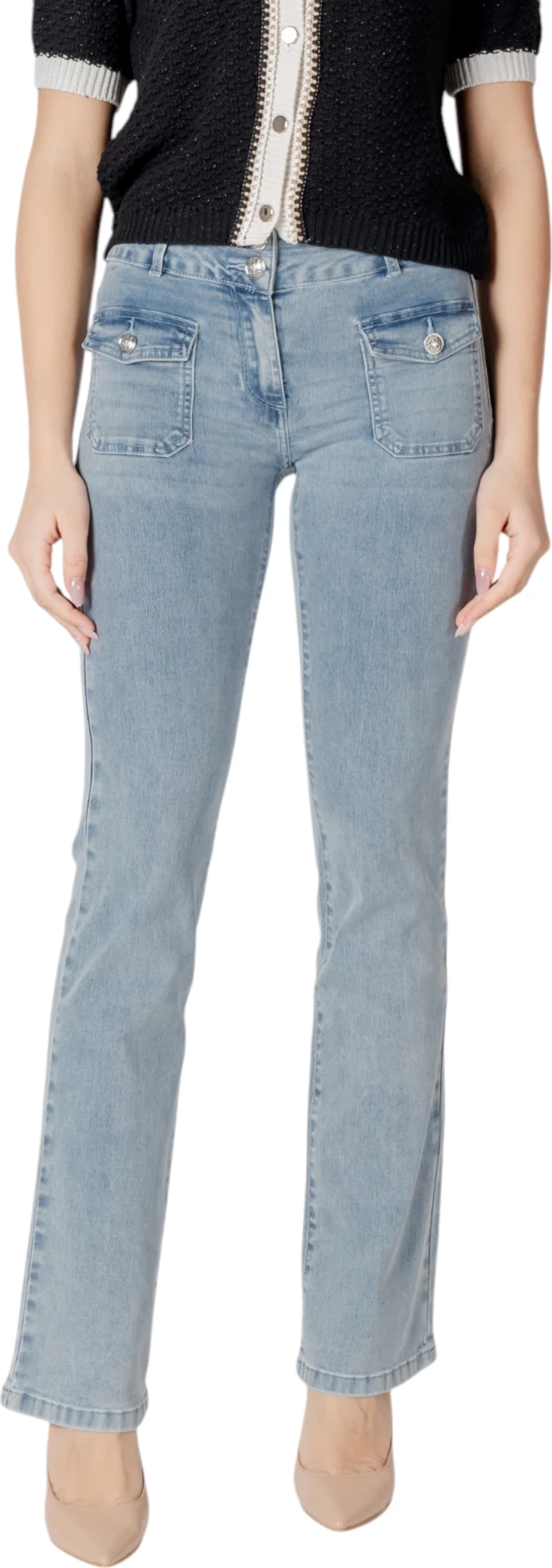 Pantallona xhins për femra Morgan De Toi 241-POLEN1, blu denim