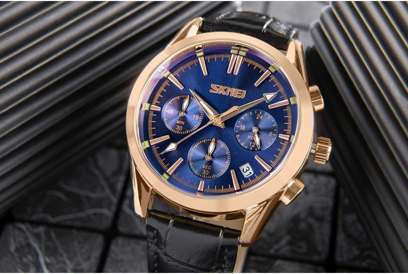 Orë dore për meshkuj Skmei, e zezë