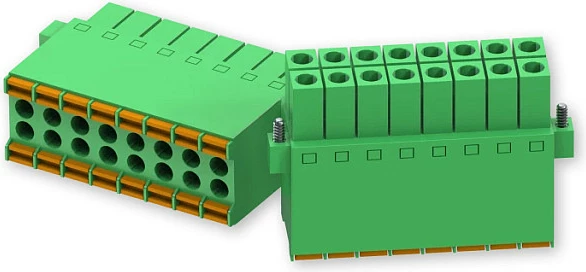 Konektor I/O Teltonika Networks 2x8-pin (16-pin), terminal block, i gjelbër