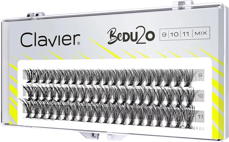 Clustera për qerpikë Clavier BeDU2O Double Volume për femra Mix 9-10-11mm 60 copë