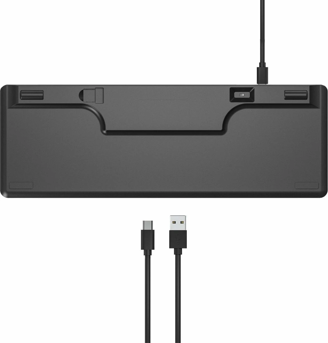 Tastierë gaming mekanike Rampage REBEL 65% (68 taste), low profile, Red switch, RGB, USB-C, e zezë