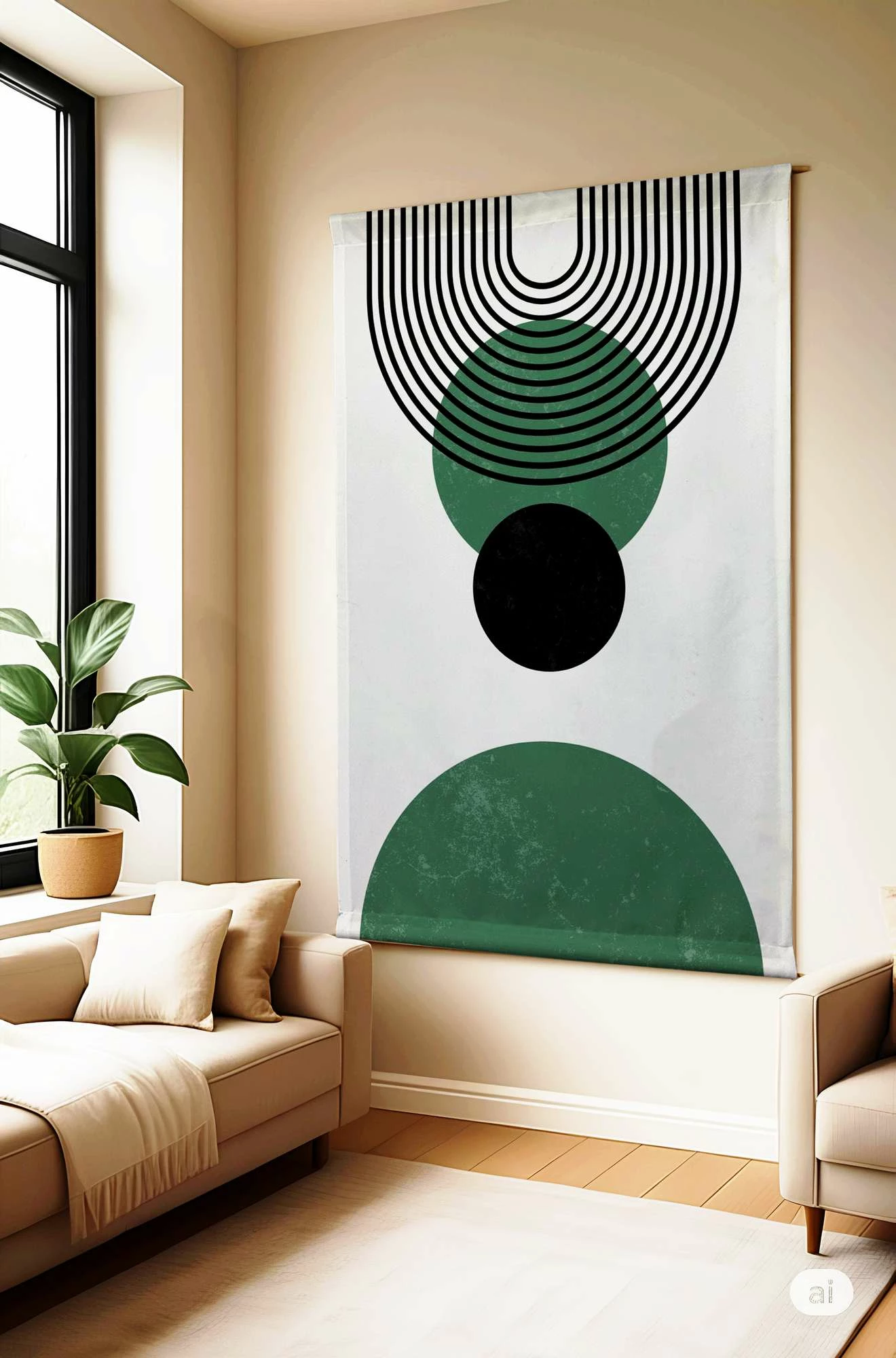 Pikturë dekorative poliestër, Wallity Polybaby 28, 145x200cm