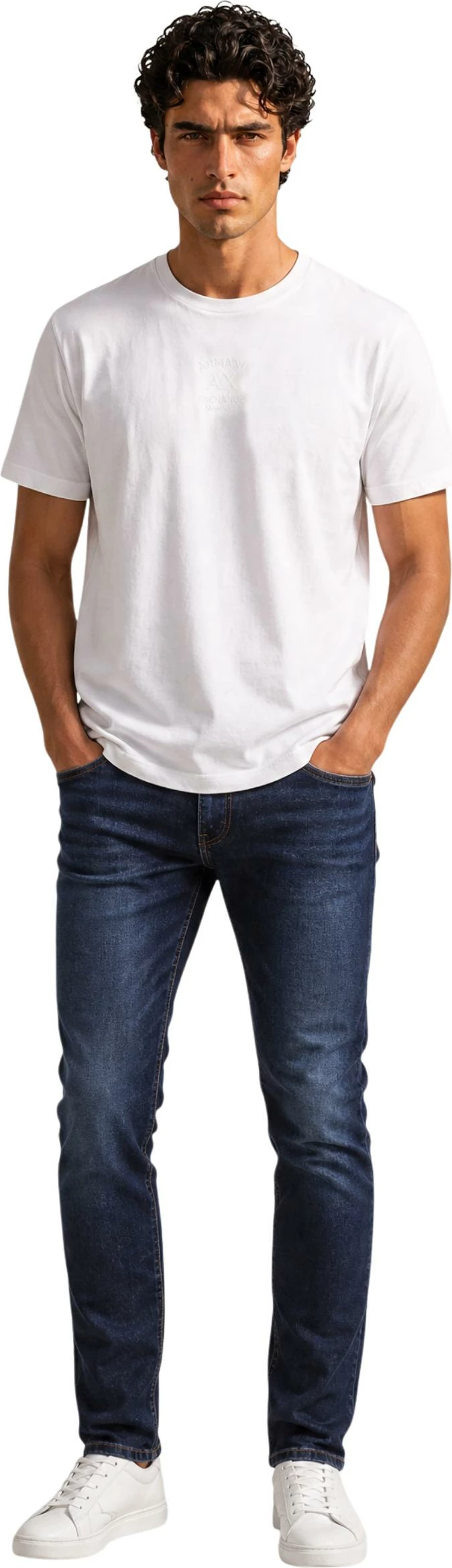 Maicë për meshkuj Armani Exchange XM003023 AF10358, e bardhë [Madhësia: XL]