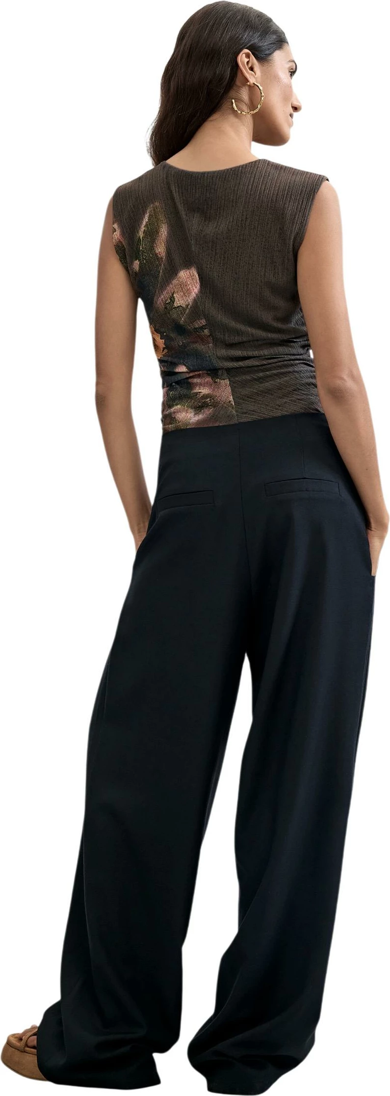 Pantallona për femra Desigual PANT_LUCIA 26WWPW11, të zeza [Madhësia: XS]