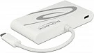 Docking stacion DeLOCK 87731, USB-C 3.2 Gen 1, HDMI/VGA, RJ-45, USB-A, USB-C, gri/bardhë