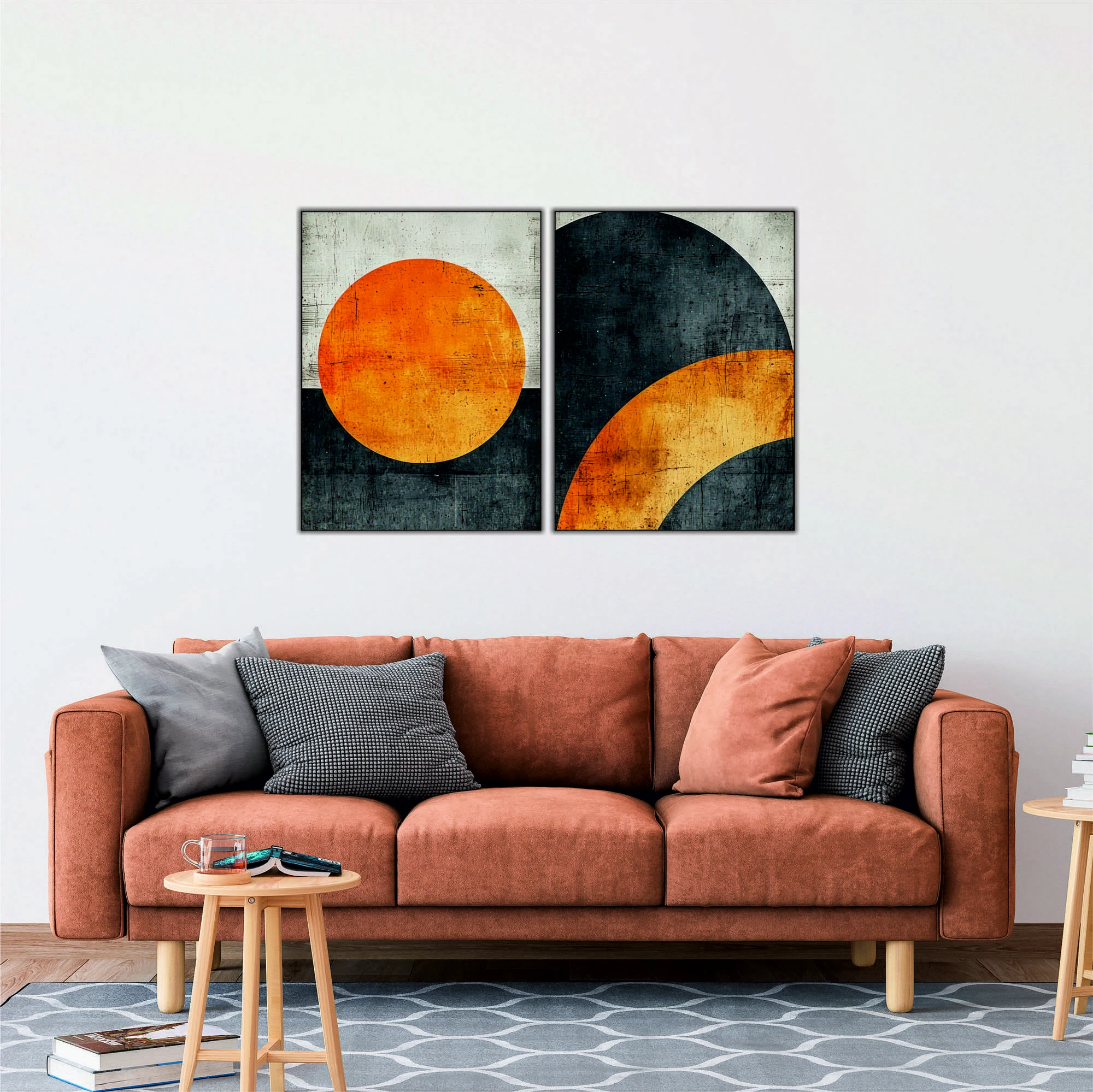 Pikturë dekorative MDF (2 copë), Wallity, shumëngjyrëshe, 60x80cm
