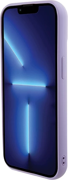 Mbështjellës Guess Sequin Script Metal për iPhone 15, vjollcë