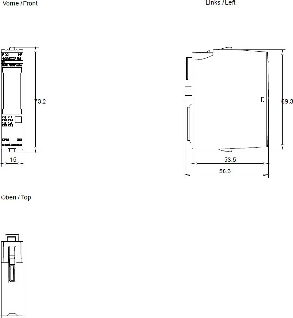 Modul dalje digjitale safety Siemens SIMATIC 6ES7136-6DB00-0CA0, ET 200SP, 4x24V DC 2A, Profisafe, gri/verdhe