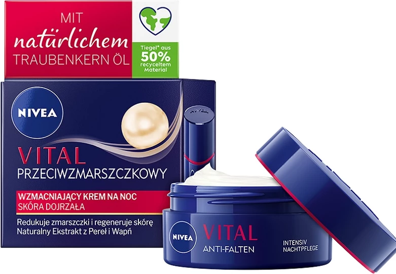 Krem nate anti-rrudhë Nivea Vital Anti-Wrinkle Regenerating për femra, 50ml