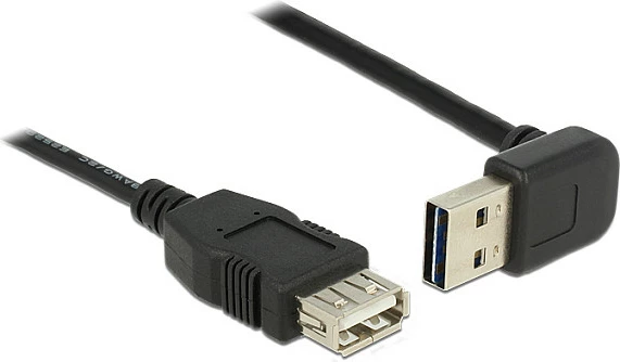 Kabllo zgjatëse USB DeLOCK USB 2.0 A mashkull në A femër, 2 m, Easy-USB, 480 Mbps, e zezë