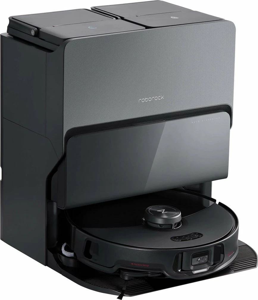Robot pastrimi Roborock S8 MaxV Ultra 10000Pa me stacion zbrazjeje/larjeje, Wi‑Fi, funksion larjeje dyshemeje, i zi