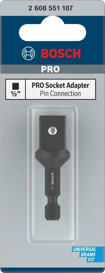 Adapter impact Bosch 2608551107 50 mm 1/4" në 1/2" zi, 1 copë