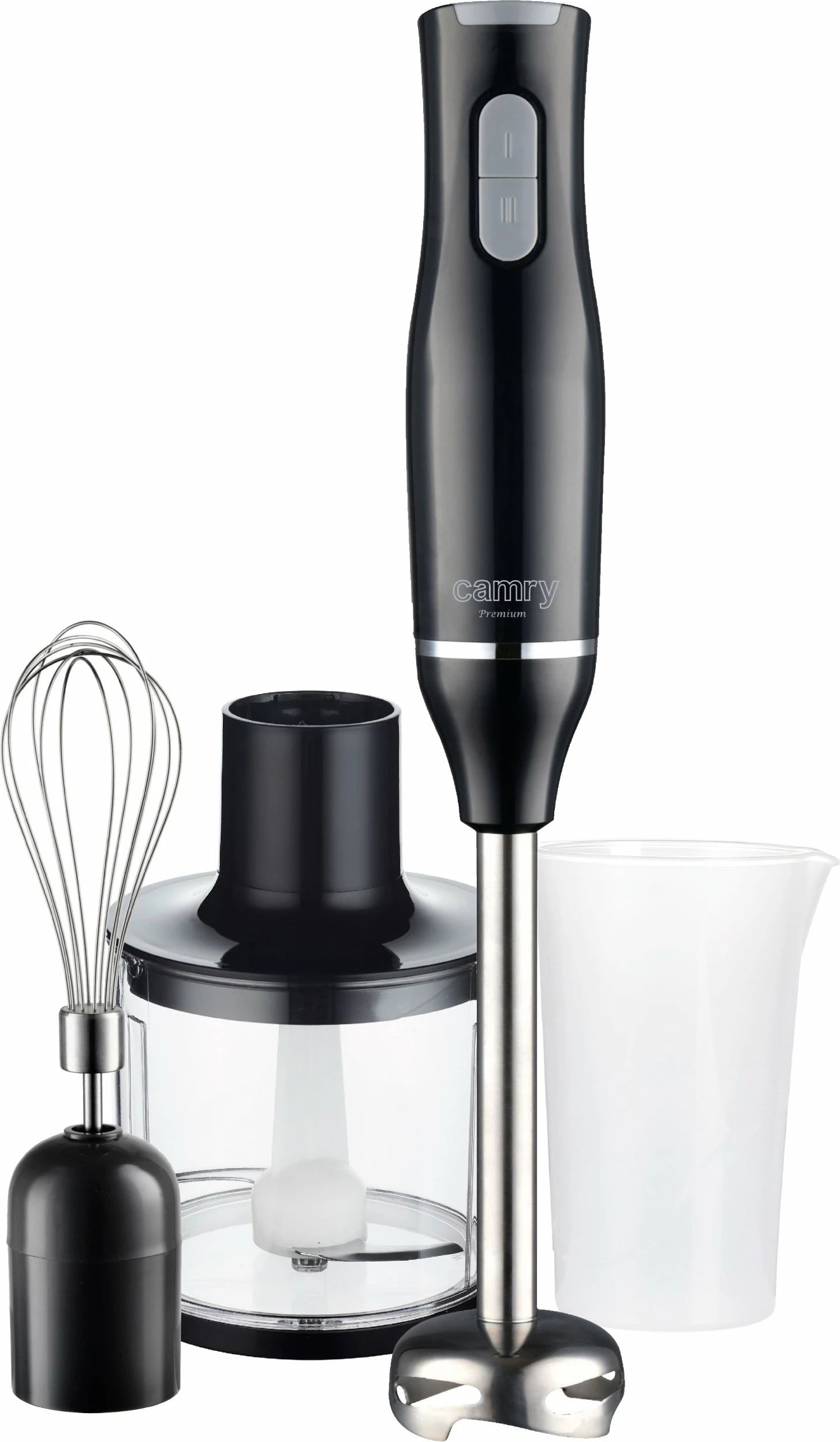 Blender dore Camry CR 4630, 800W, 2 shpejtësi, set me enë matëse 700 ml + grirës 500 ml + rrahëse, i zi