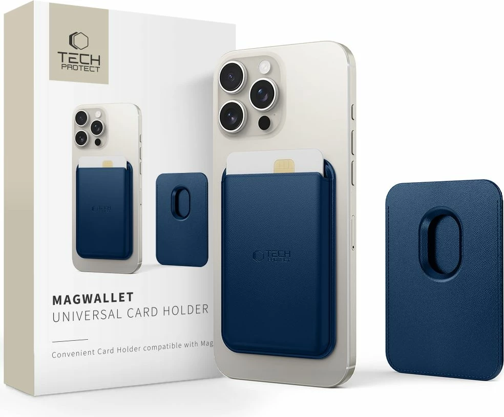 Mbajtëse kartelash për celular Tech-Protect MagWallet MagSafe, Kaltër