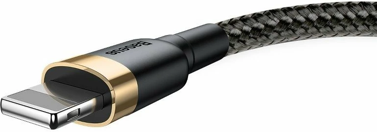 Kabllo USB në Lightning Baseus Cafule, 2m, Gold+Black