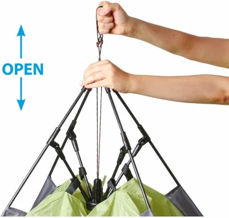 Tendë automatike BRUNNER Strato 2 Automatic 0102978N, për 2 persona, 210×140×105 cm, 1500 mm, jeshile/gri