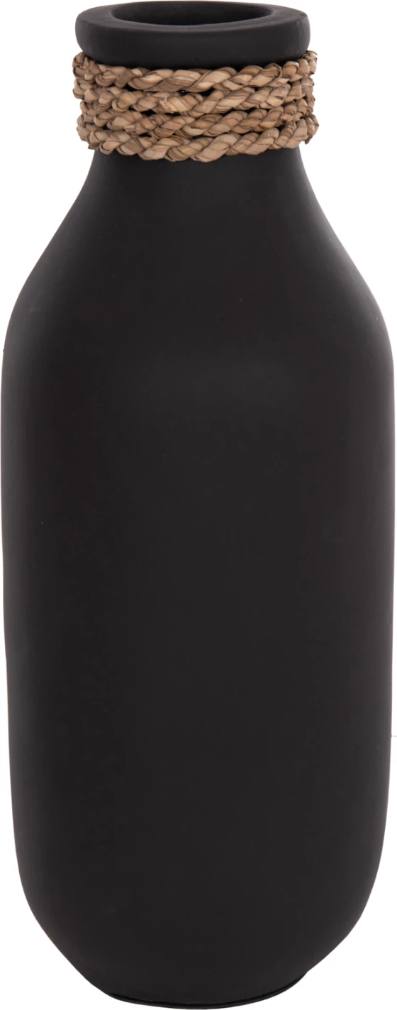 Vazo dekorative tavoline CAMMER, terrakotë e zezë, FH4687.01M, 13x34cm