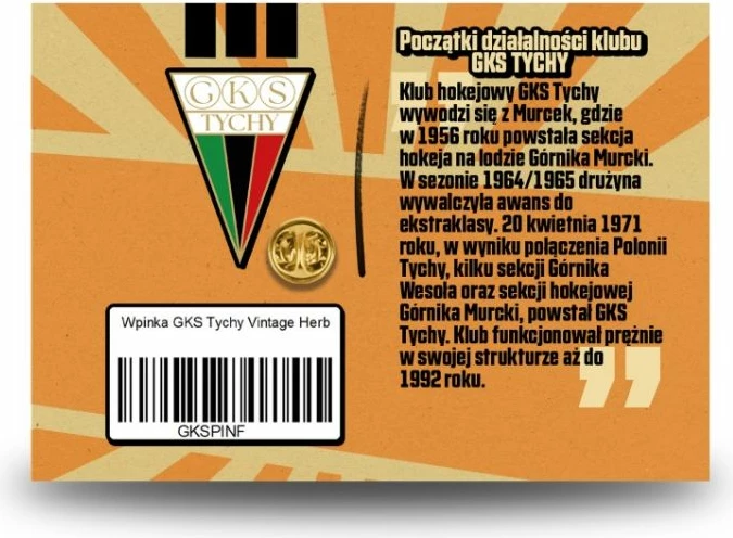Pin për tifozë Inny GKS Tychy, i zi dhe i gjelbër