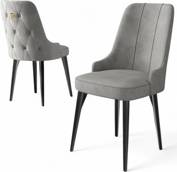 Set karrigash (2 copë), Hanah Home Newa, gri, e zezë